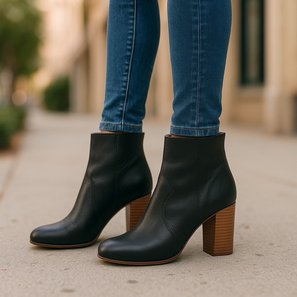 NEW Lucky Brand Black Leather Sheirin Boots size 9.5